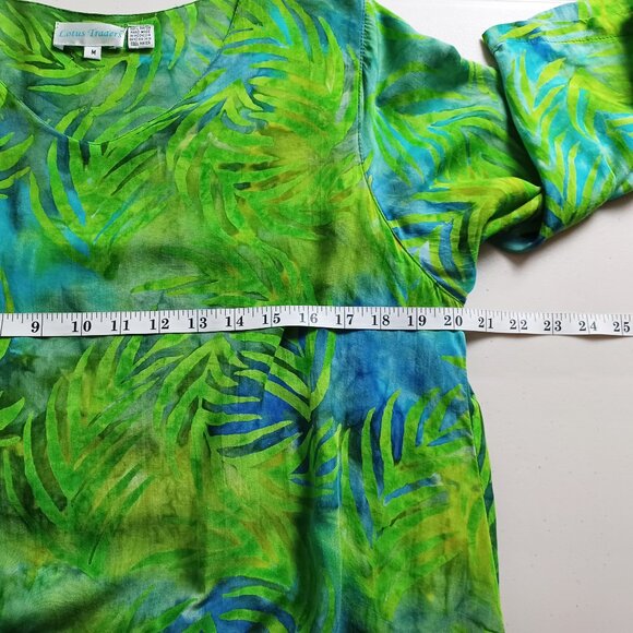 Lotus Traders Palm Print Tiered Dress - Picture 11 of 14